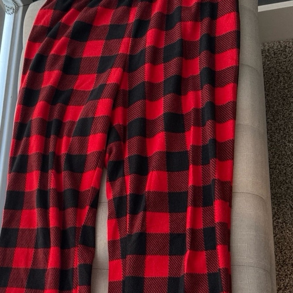 Black and red checkered pajama pants- size small